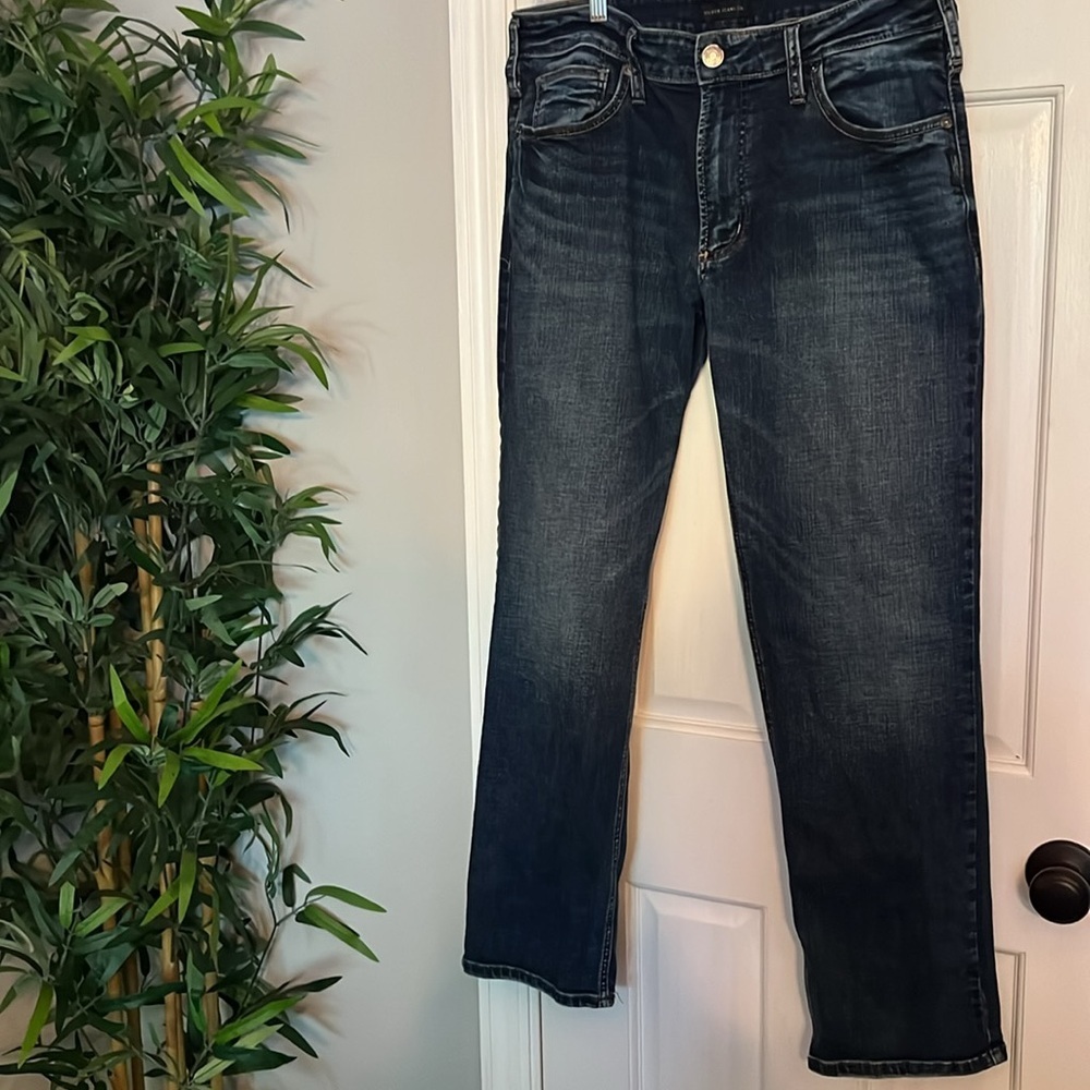 Silver Allan slim fit straight denim jeans 34/30 EUC - Picture 5 of 12